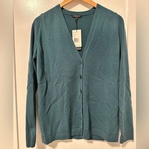 Lafayette 148 Cardigan Sweater in Disco Teal size Medium